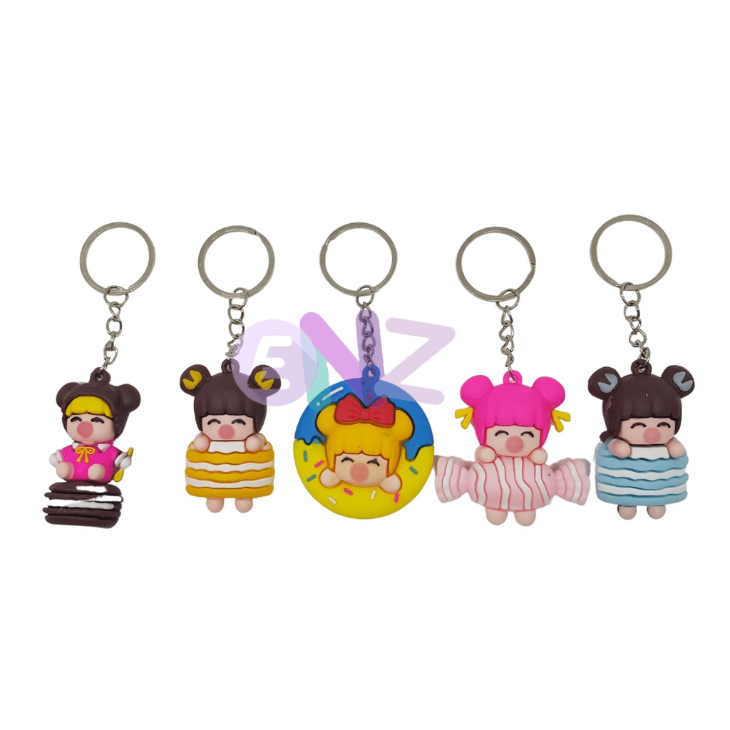 ENZ ® Gantungan Kunci Karakter Kartun / Motif lucu Ganci Boba Gantungan Kunci Bebek 1223