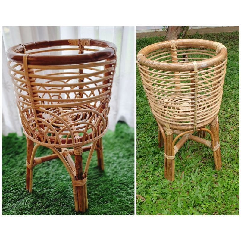 Standing pot rotan/ cover standing pot rotan