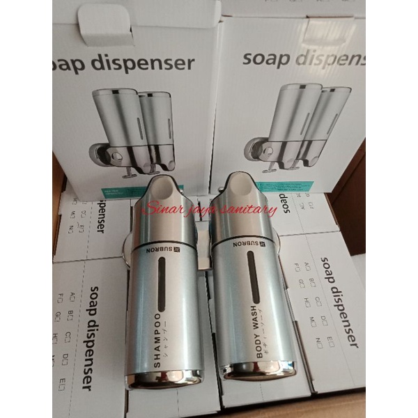 Tempat sabun cair chrome double subron / soap dispenser chrome double