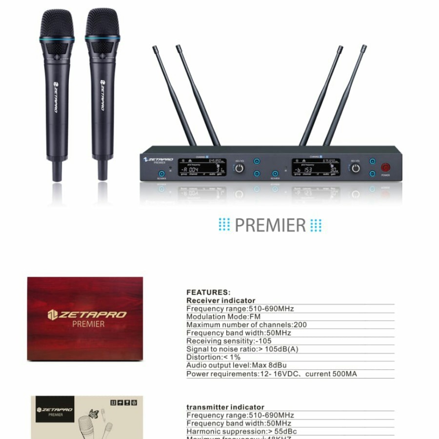 Original TERBAIK Mic Wireless ZETAPRO PREMIER