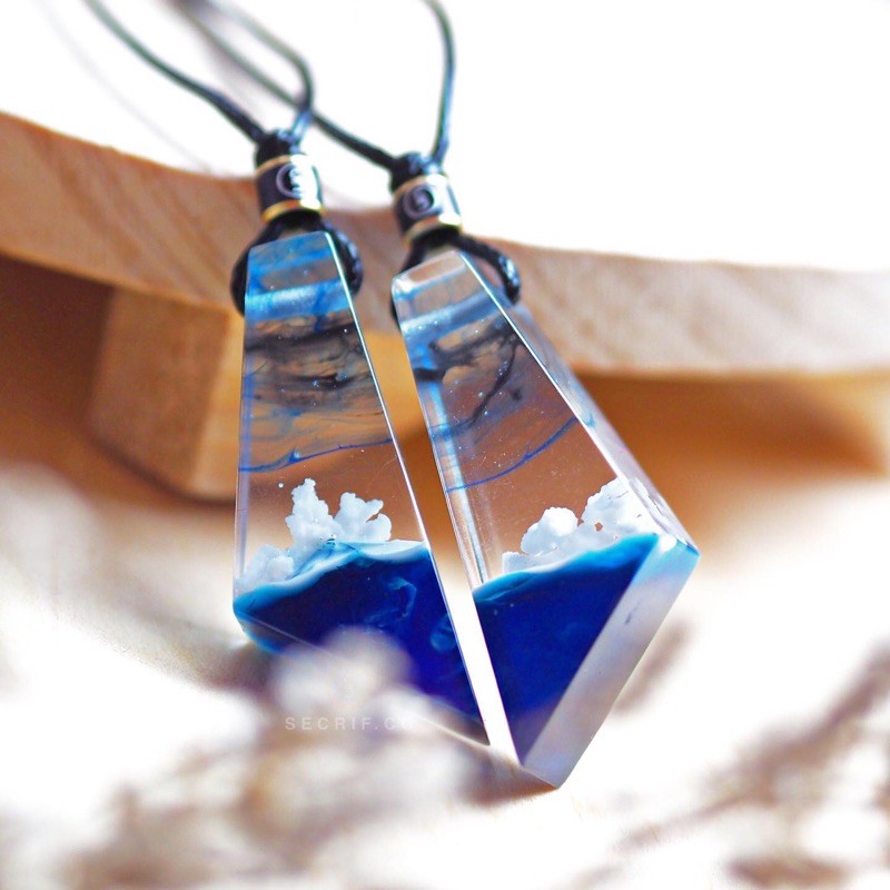 SECRIF.CO KALUNG PRIA WANITA COUPLE UNIK KALUNG RESIN KALUNG PASANGAN KALUNG MENYALA PRISMA
