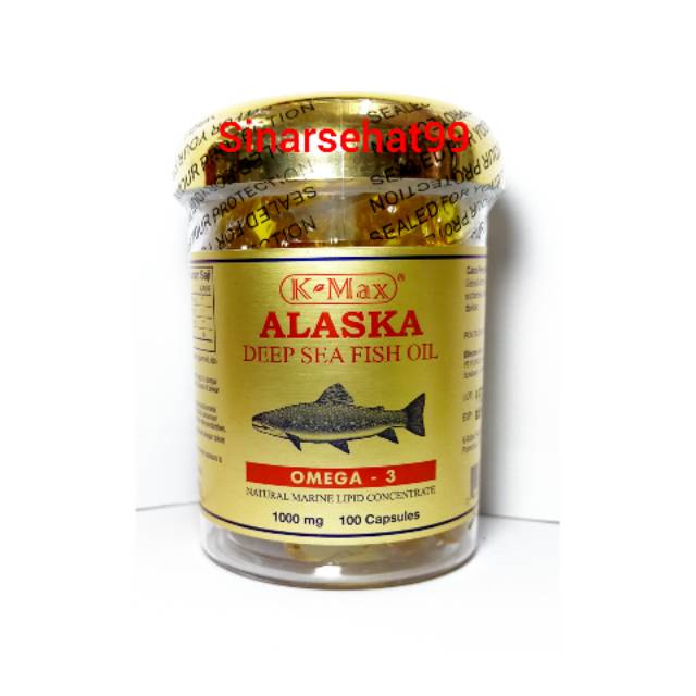 K-max alaska deep sea fish oil omega 3 tutup emas