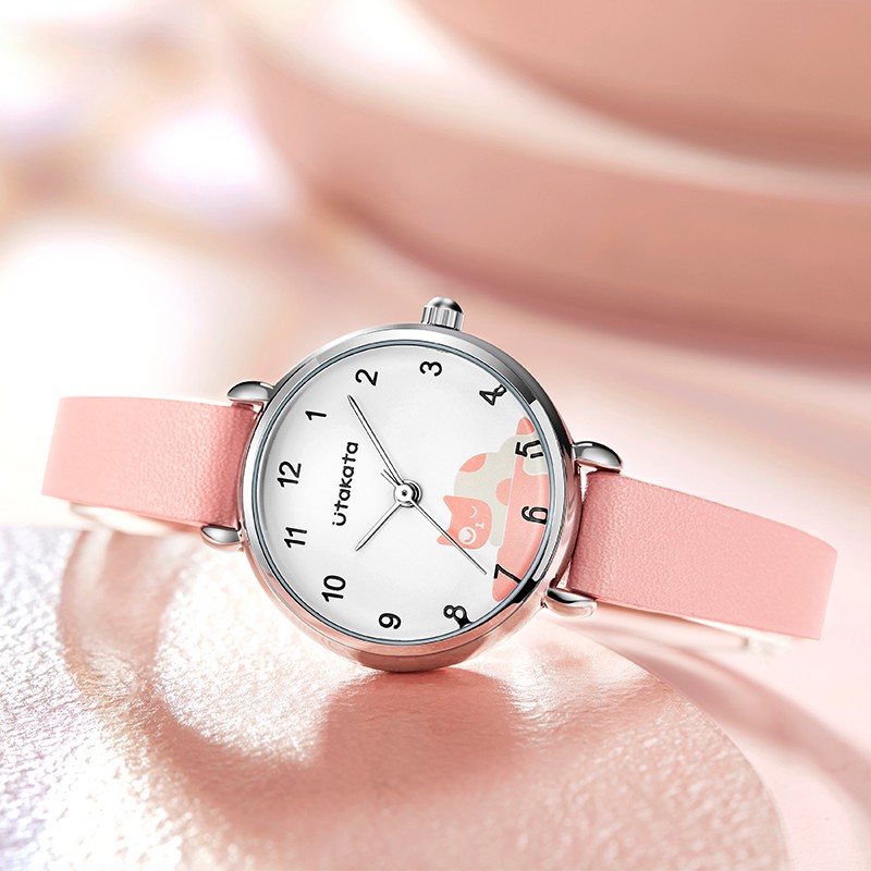 UTAKATA A0006 Jam Tangan Wanita Analog Tali Kulit WATCHKITE WKOS