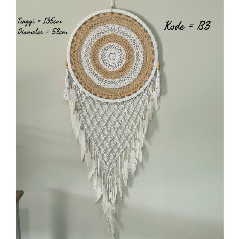 wall decor hiasan dinding dream catcher macrame besar