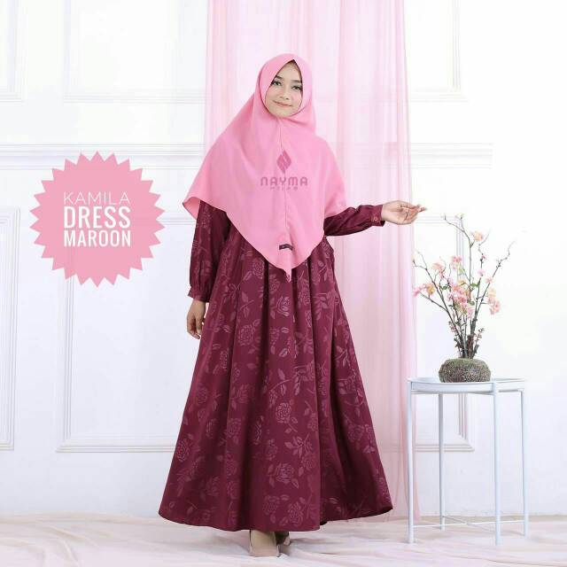 GAMIS FURSAN EMBOS | GAMIS SYARI BUSUI | KAMILA DRESS BY NAYMAHIJAB