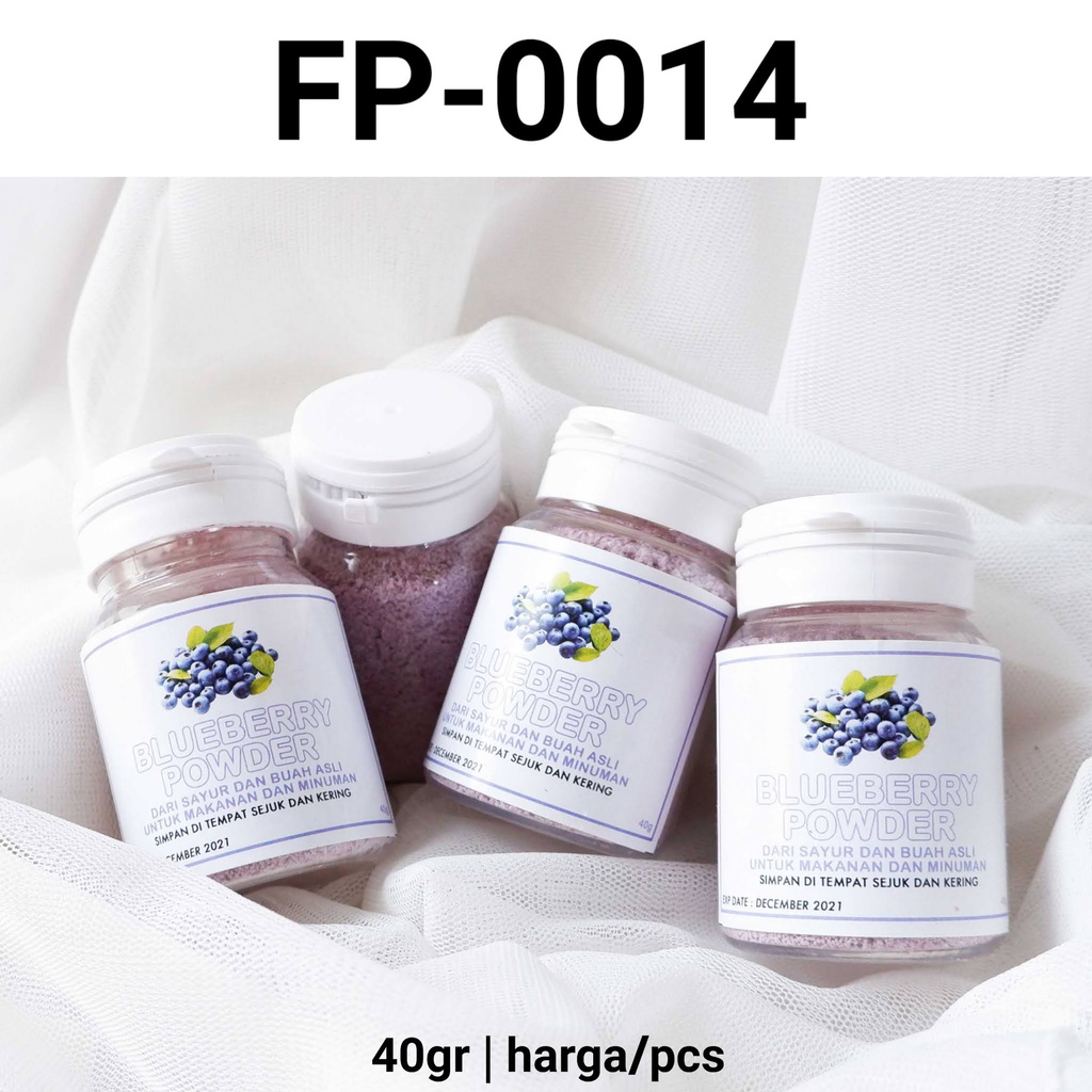 

FP-0014 YBB Pewarna perasa makanan alami 40gr bubuk blueberry ungu