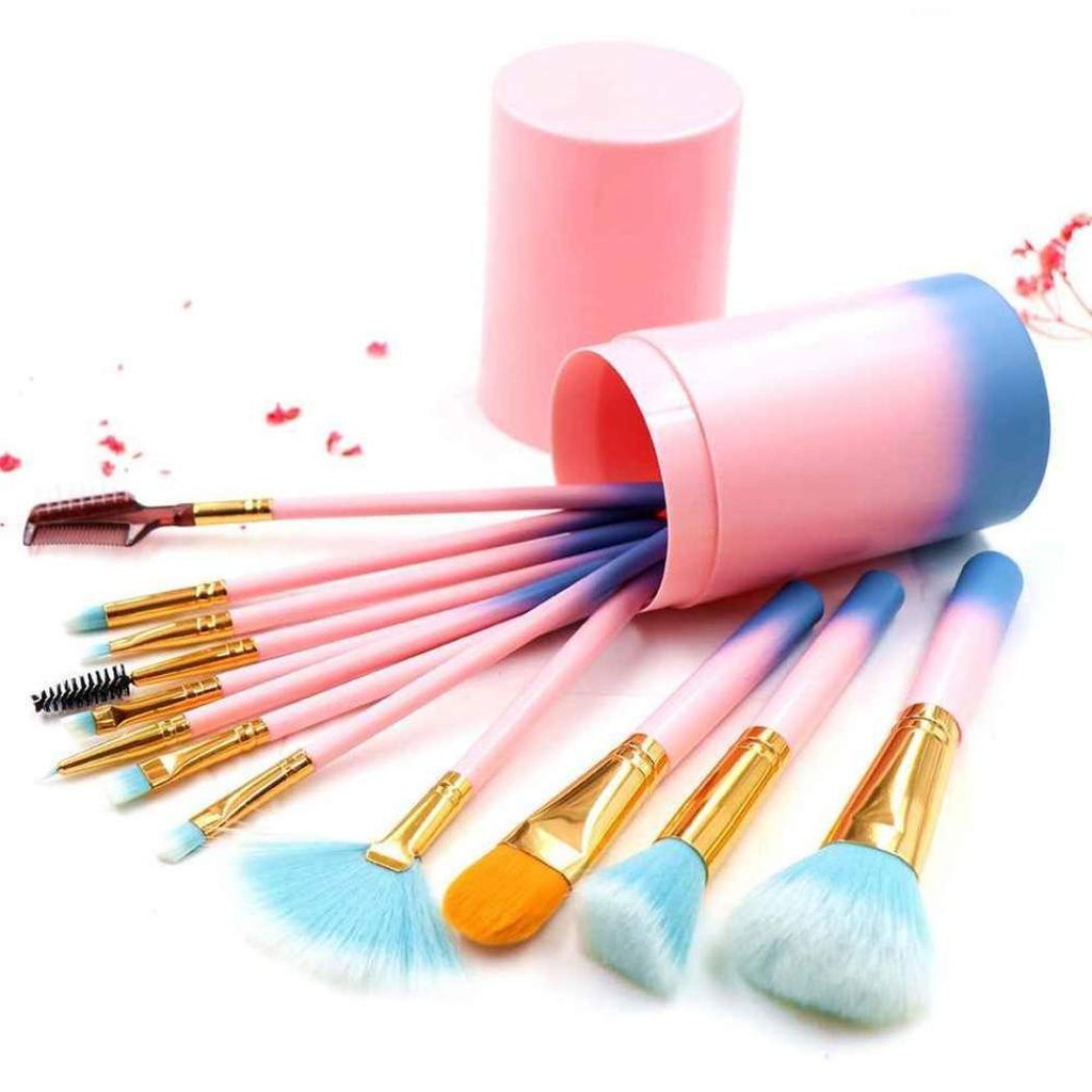 Brush MakeUp / Set Brush + Tabung Penyimpan / Set Kuas Make Up Set 10isi GM113