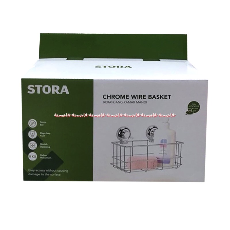 Stora Chrome Wire Basket Keranjang Tempat Peralatan Mandi Sabun Keranjang Tempel Krisbow Storage