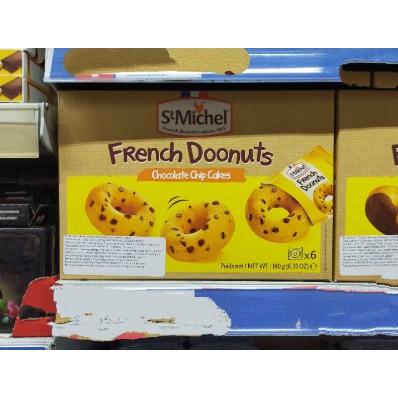 

St Michel French doonuts chocolate chip cakes 180gr isi 6pack