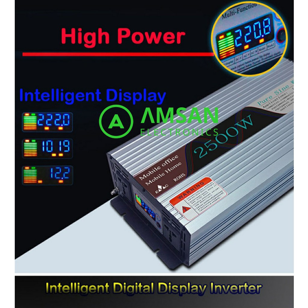 Inverter PSW 2500w 24V to 220V Peak power 5000w