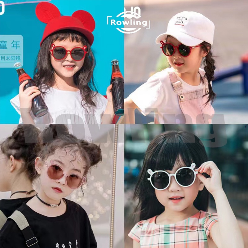 (Rowling)Kacamata Anak New Trend/Fashion Anak Terbaru Telinga Kelinci Transparant Anti Blue Light Kacamata Hitam  High Quality Import Kacamata Fashion