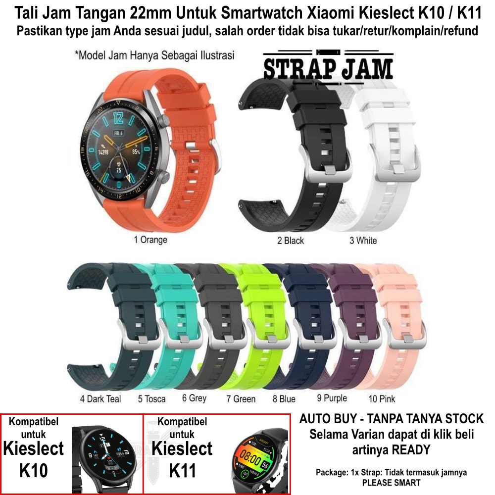 XLF Strap Xiaomi Kieslect K10 K11 - Tali Jam Tangan 22mm Rubber Sporty