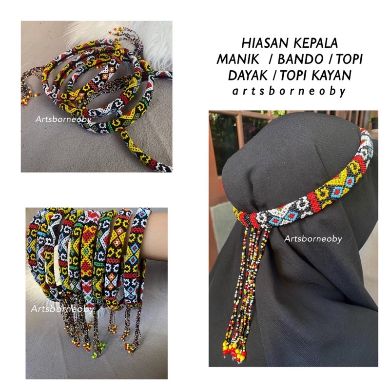 HIASAN KEPALA /BANDO /TOPI KAYAN FULL MANIK