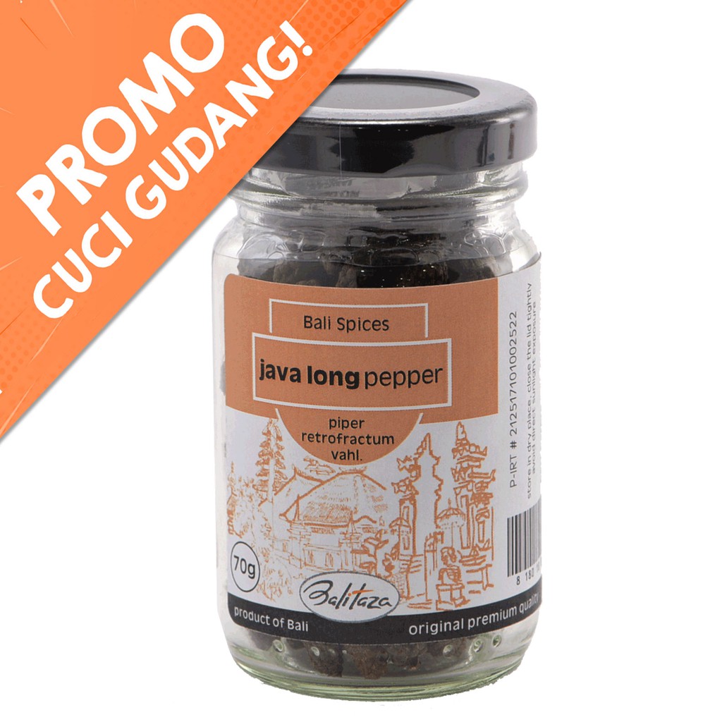 

Java Long Pepper Spices Cabe Jawa Kering Alami 70 gr Glass Jar