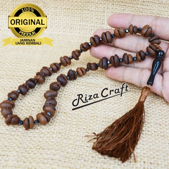 Tasbih Biji Kopi Arabika Asli 99 Butir by RIZA CRAFT