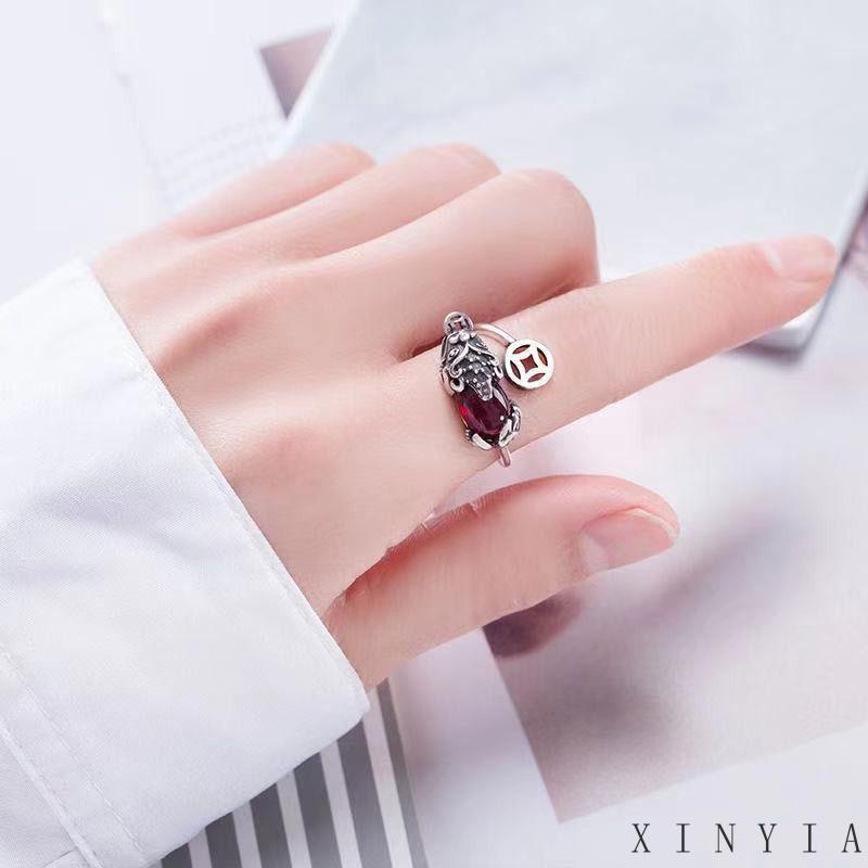 Cincin Model Terbuka Desain Fortune Gaya Retro