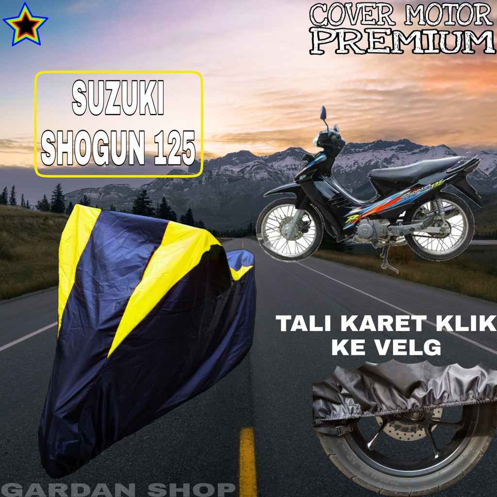 Sarung Motor SUZUKI SHOGUN 125 Hitam Kuning Body Cover Penutup Pelindung Motor Shogun PREMIUM