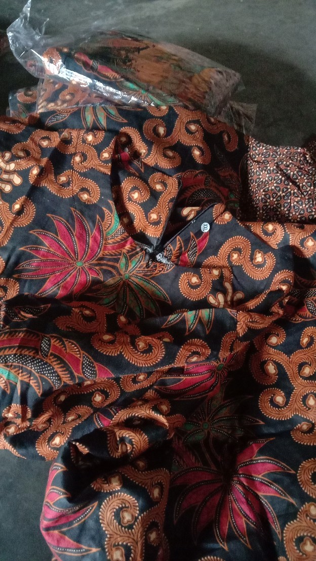 Bswart Batik Hrb6 Kenongo Hem Padi Pekalongan M L Xl Batik Pria Murah Modern Grosir