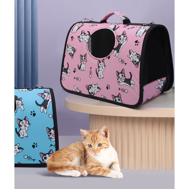 Tas Kucing Dan Hewan Pet Carrier Banyak Motif Terbaru Waterproof Pet Carrier Bag Tas Peliharaan Tas Anjing Kucing 4.9