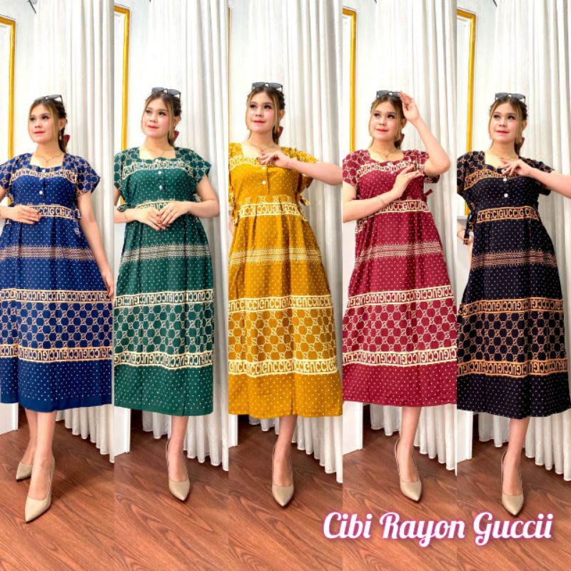 Daster Cibi Motif Branded Tali kanan Kiri Kancing Depan  Coza Batik