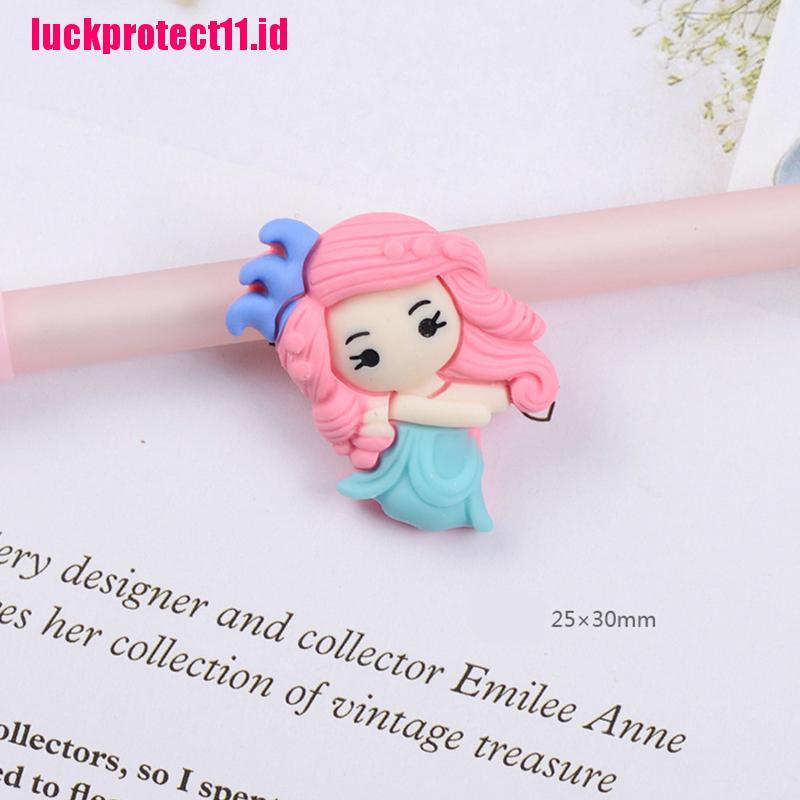 (LUCK) 10pcs Hiasan Kartun Princess Lucu DIY Bahan Resin Dengan 7 Model