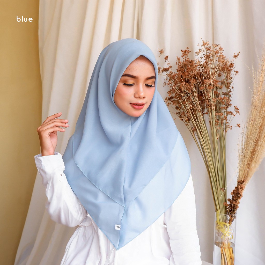 jilbab segiempat instan polycotton poton (free clip turky)