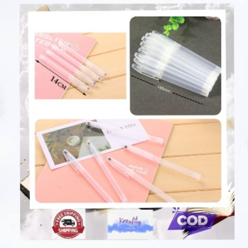 

PENA GEL TRANSPARAN-Pulpen Cover Transparan tanpa isi tinta