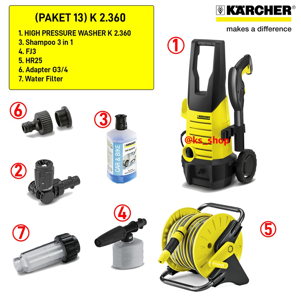 Karcher K2 360 | Karcher K2.360 | K 2.360 | Karcher High Pressure Cleaner K2.360 | Paket 8