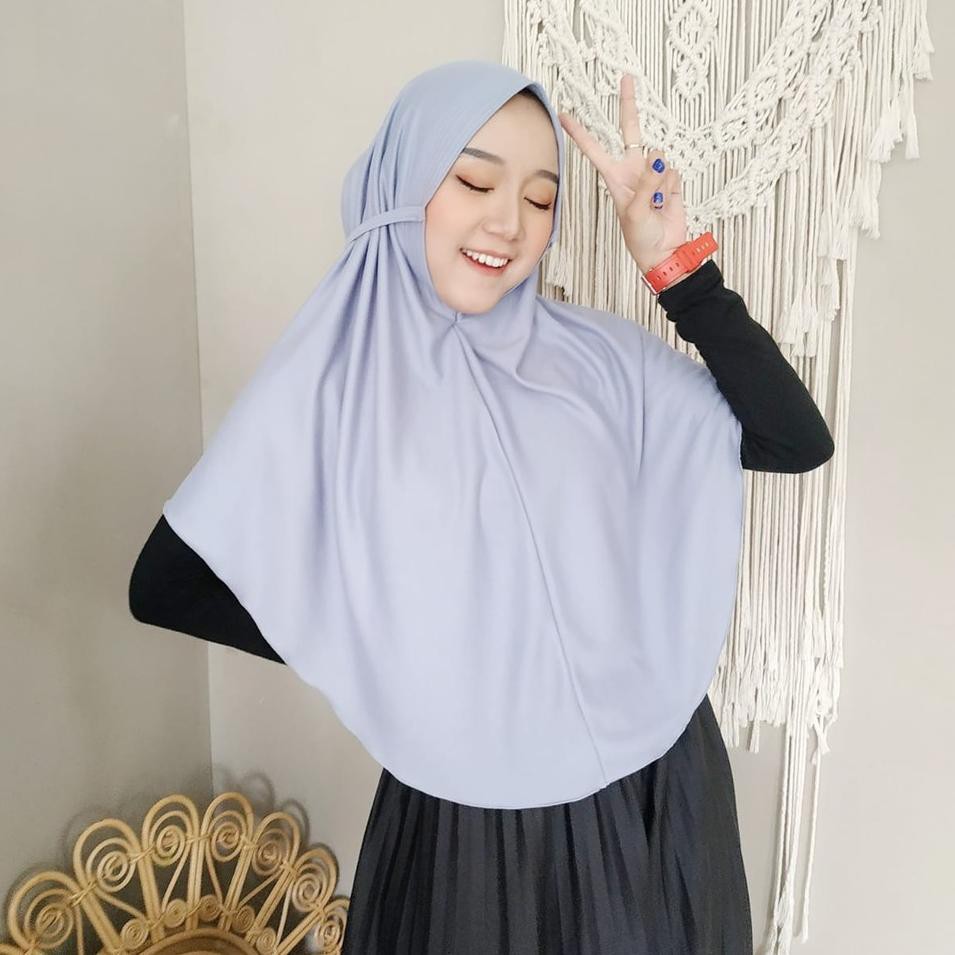 hijab bergo maryam instan tali bahan kaos kerudung bergo kaos