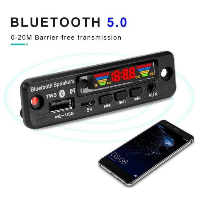 Jual Kit Modul Bluetooth 5.0 Tws Mp3 Usb Lossless Player Fm Radio ...