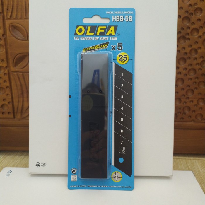 

Hemat Refill Cutter 25Mm Spare Blade Hbb-5B(5Pcs Per Pack) Olfa Bagus