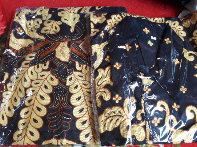 Couple Gamis Sogan Tarantula 2518 Sarimbit Monokrom Gamis Batik Klok