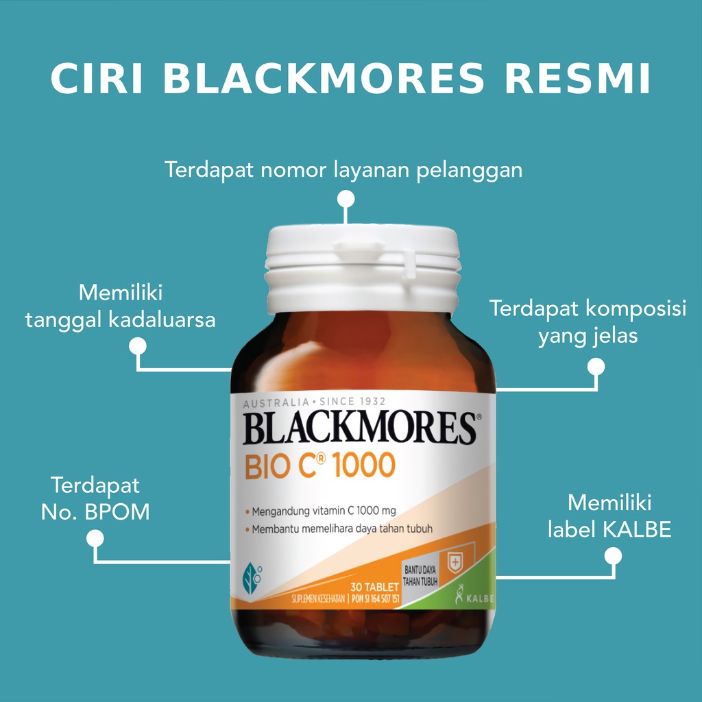 Blackmores Bio C 1000mg 30 Tablet BPOM Kalbe