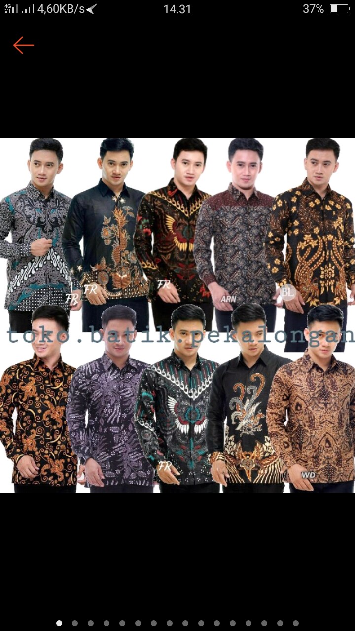 Batik Pria | Lengan Panjang | Size M L Xlxxl Terlaris