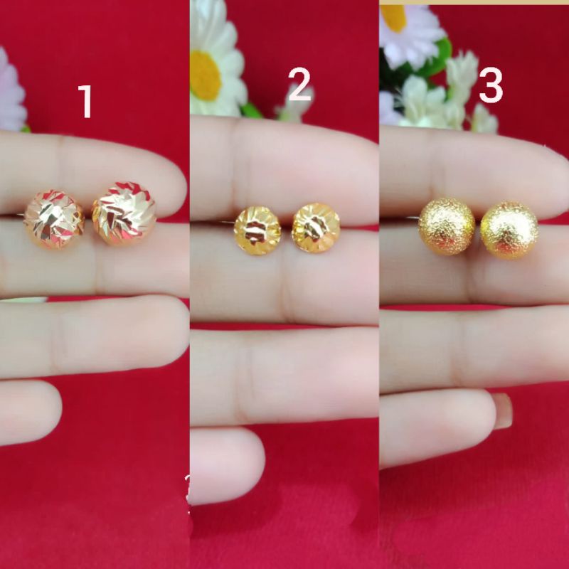 ANTING TUSUK BULAT POLOS ANTING JARUM POLOS PERHIASAN ANTING TUSUK GOLD