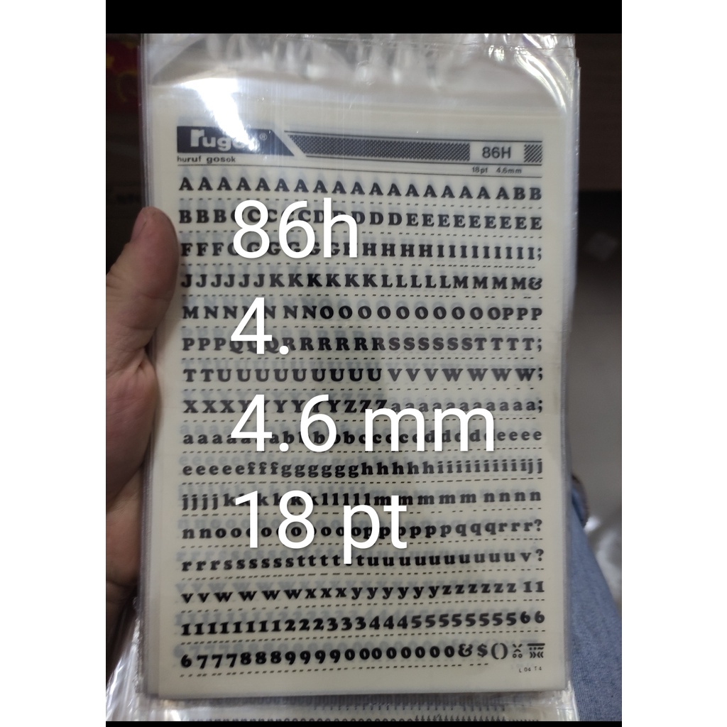 

rugos huruf april 2022 4.6 sd 5.5 mm satuan