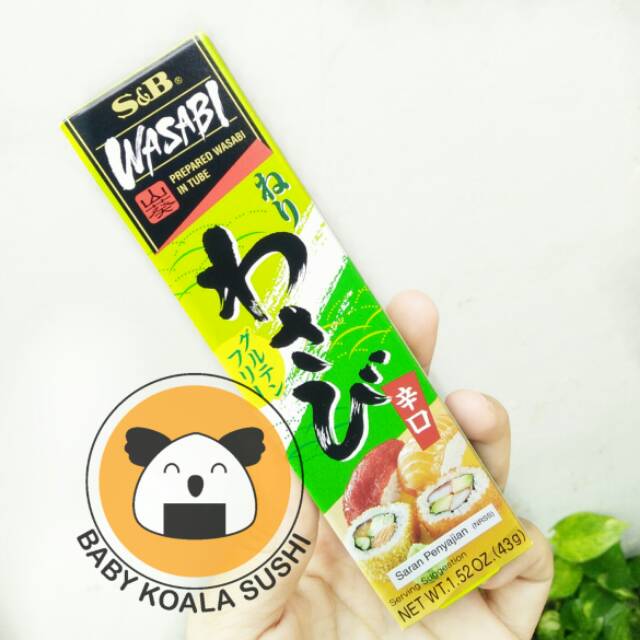 S&amp;B Wasabi Paste Tube Pasta Wasabi 43 g │ Horseradish Import for Sashimi Sushi