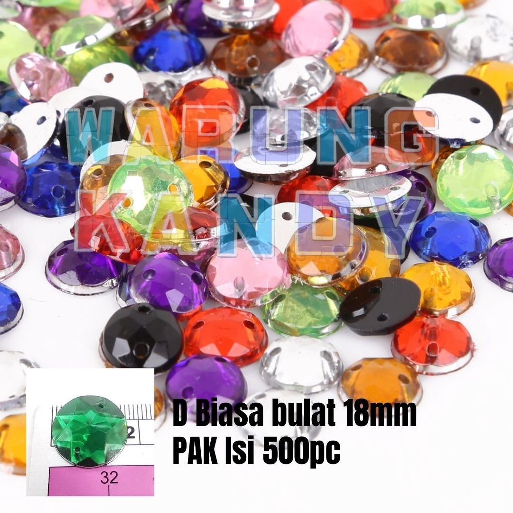 Diamon Biasa bulat 18mm PAK 500pc