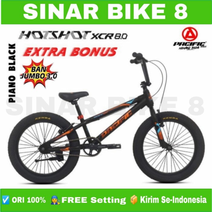 Sepeda Anak Laki  BMX HOTSHOT XCR 8.0 Ban Jumbo 3.0 Ukuran 20 Inch