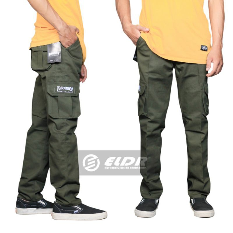 Celana Pria Cargo Panjang Thrasher 28 sd 34 Catton Twill Celana Outdoor Hiking-1