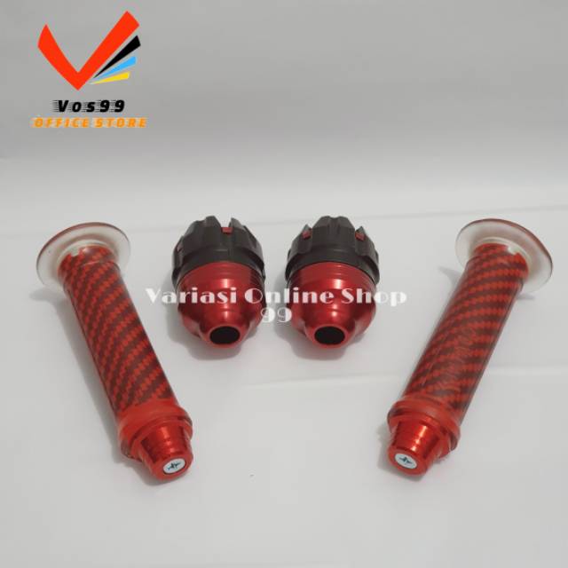 [PROMO] PAKET JALU AS RODA DEPAN PLUS HANDGRIP CARBON PLUS JALU STANG CNC BISA UNTUK SEMUA MOTOR