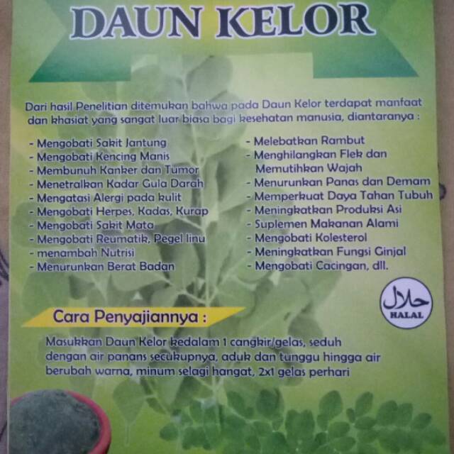 

Teh daun kelor(moringa oliefera)