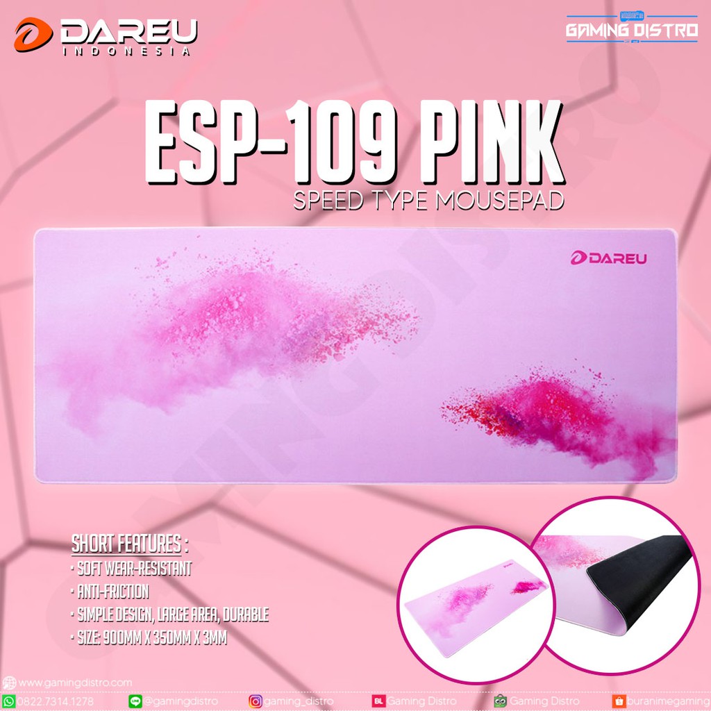 Mousepad Dareu ESP109 Pink XXL Extended