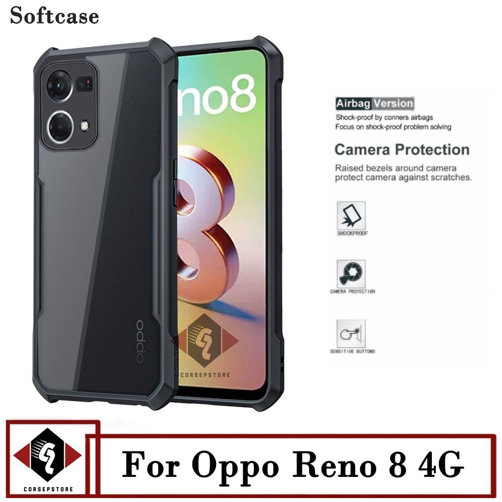 Promo Case  Oppo Reno 8 4G Terbaru Softcase Transparan Pelindung Belakang Hp