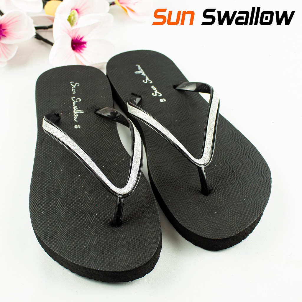 Sandal japit wanita sun swallow crystal / sendal jepit cewek terkini