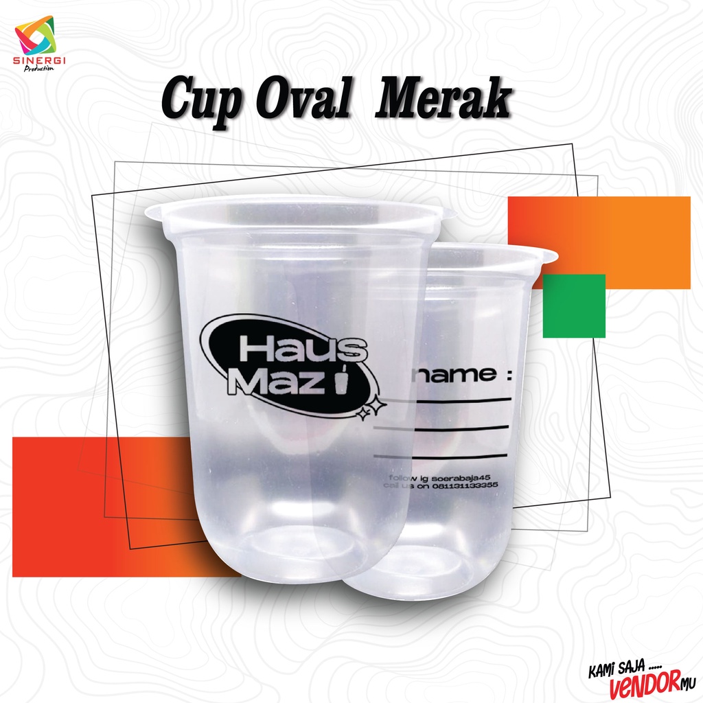 CUP MINUMAN OVAL_ MEREK MERAK