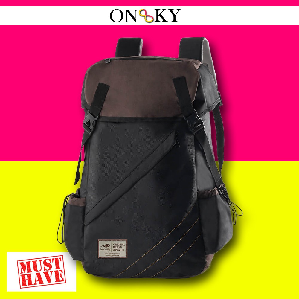 Ransel Kuliah -  Tas Pria Hitam - Ransel Kuliah Pria - Tas Kuliah - Hitam