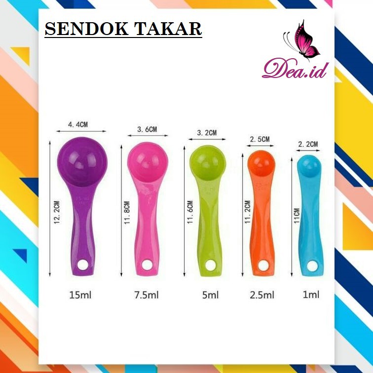 [DEASHOP] SENDOK TAKAR MULTIFUNGSI SENDOK UKUR 1 SET ISI 5 UKURAN