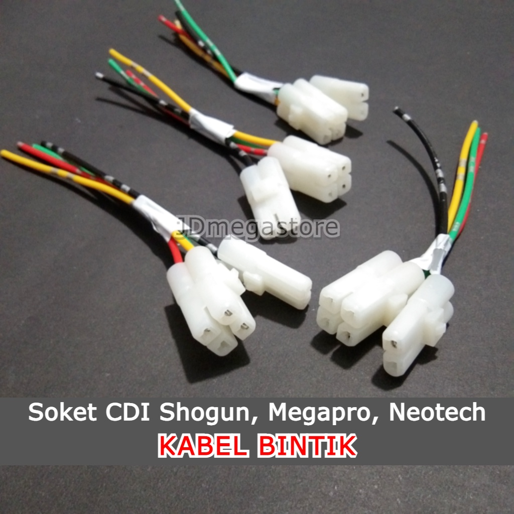 (Grosir/COD) Soket CDI Shogun GL Pro Megapro - KABEL BINTIK