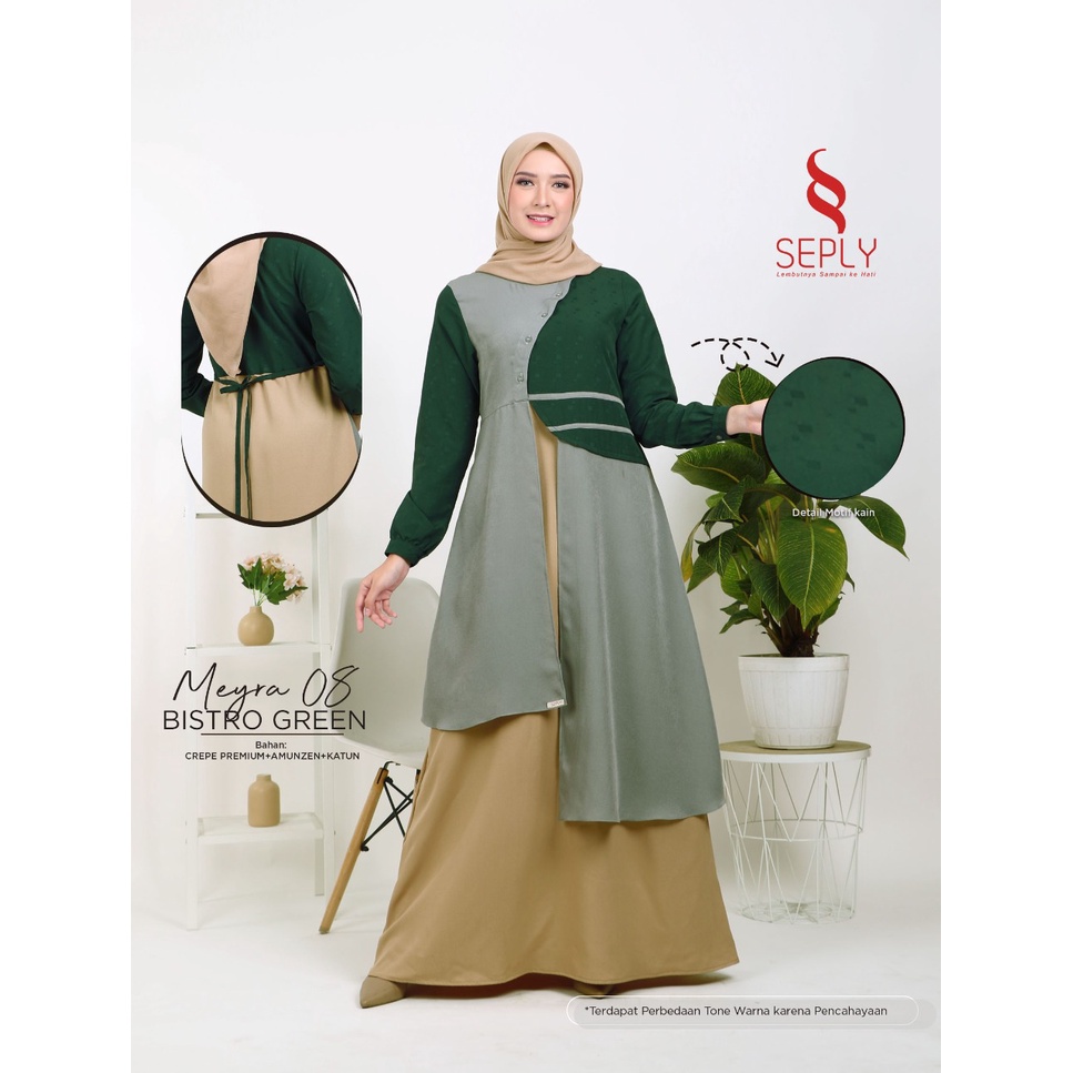 GAMIS TERBARU 2021 SEPLY MEYRA 08 BISTRO GREEN
